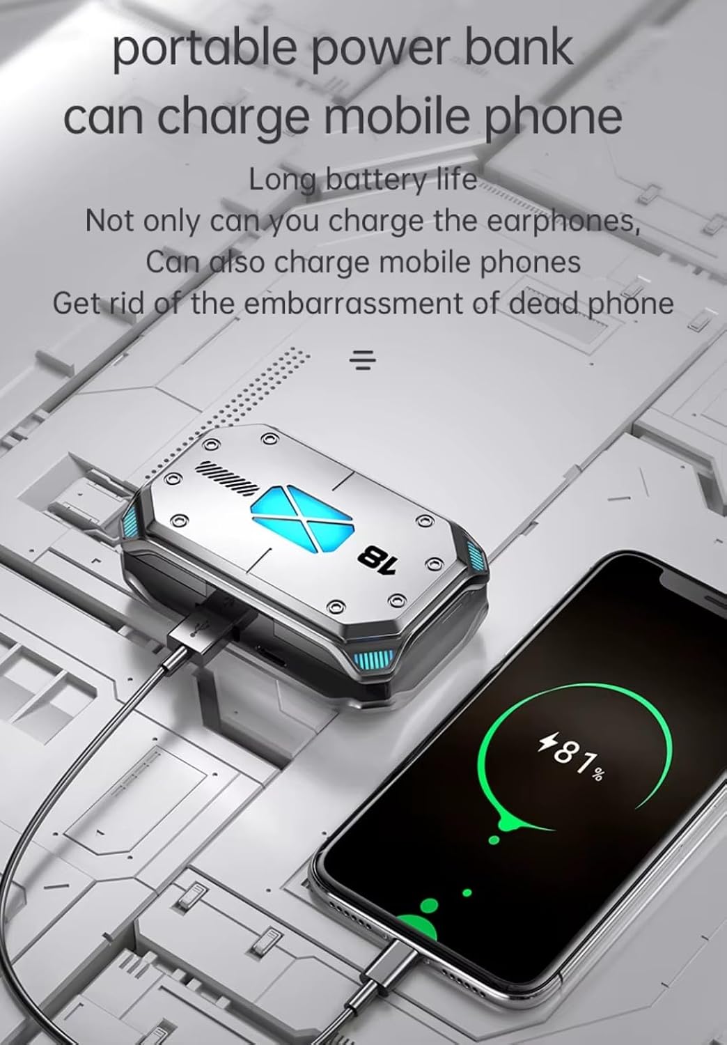 Budverse Earbud, Bluetooth Earphone with Display, Low Latency Gaming, 40 Hrs Playtime with Fast Charging, Bluetooth 5.3 + ENC, 13mm HD BASS Drivers, IPX7 Sweat-Proof, Built-in Mic