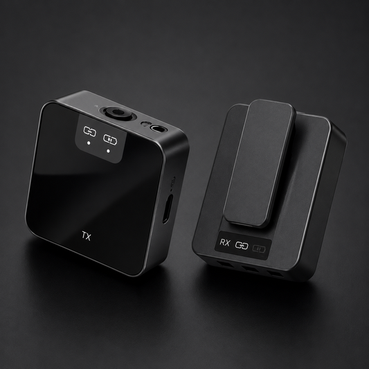 Budverse Wireless Lavalier Microphone transmitter and receiver set