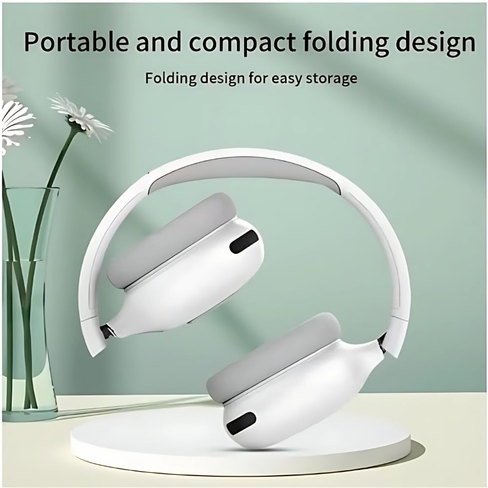 Budverse Over-Ear Wireless Bluetooth Headphones with Foldable Compact Design