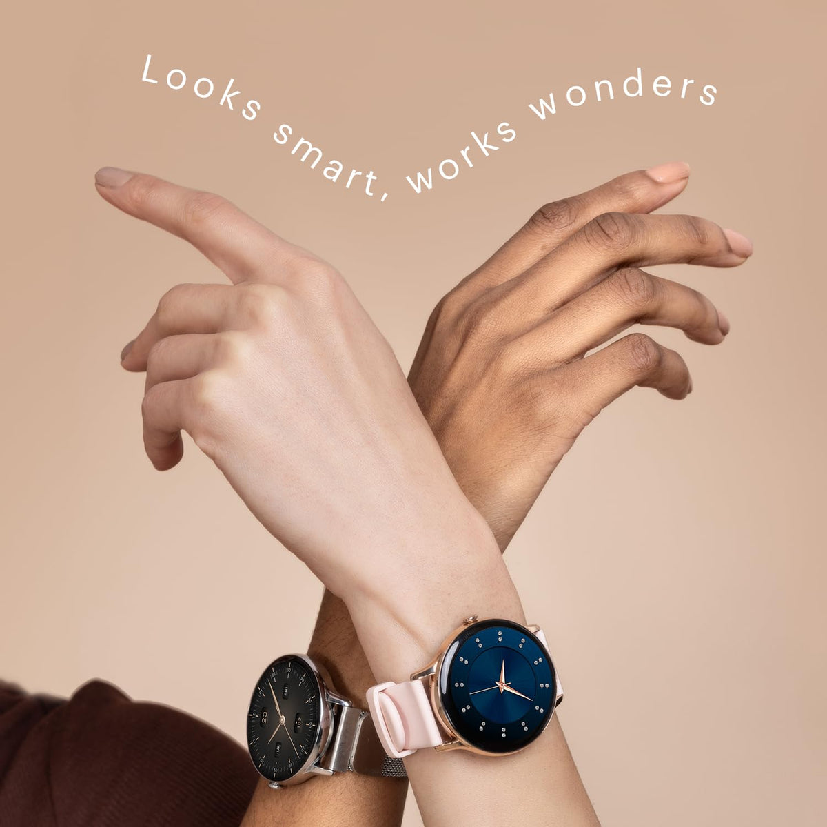 Budverse Twist Go Round dial Smartwatch with BT Calling, 1.39" Display, Metal Build, 100+ Watch Faces, IP68, Sleep Tracking, 100+ Sports Modes, 24/7 Heart Rate Monitoring (Elite Black)