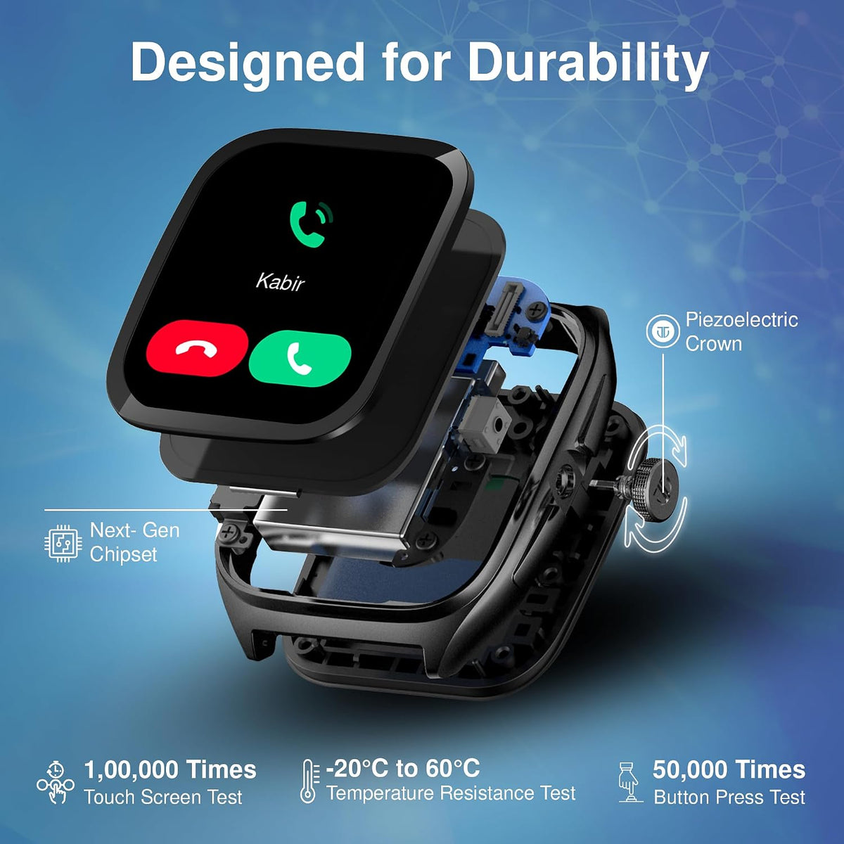 Budverse Evolution Smartwatch Comes with 1.85” AMOLED Display with 390 * 450 Pixel Resolution|SingleSync BT Calling|AI Voice Assistant|100+ Sports Modes and Watchfaces|Upto 7 Day Battery|IP68