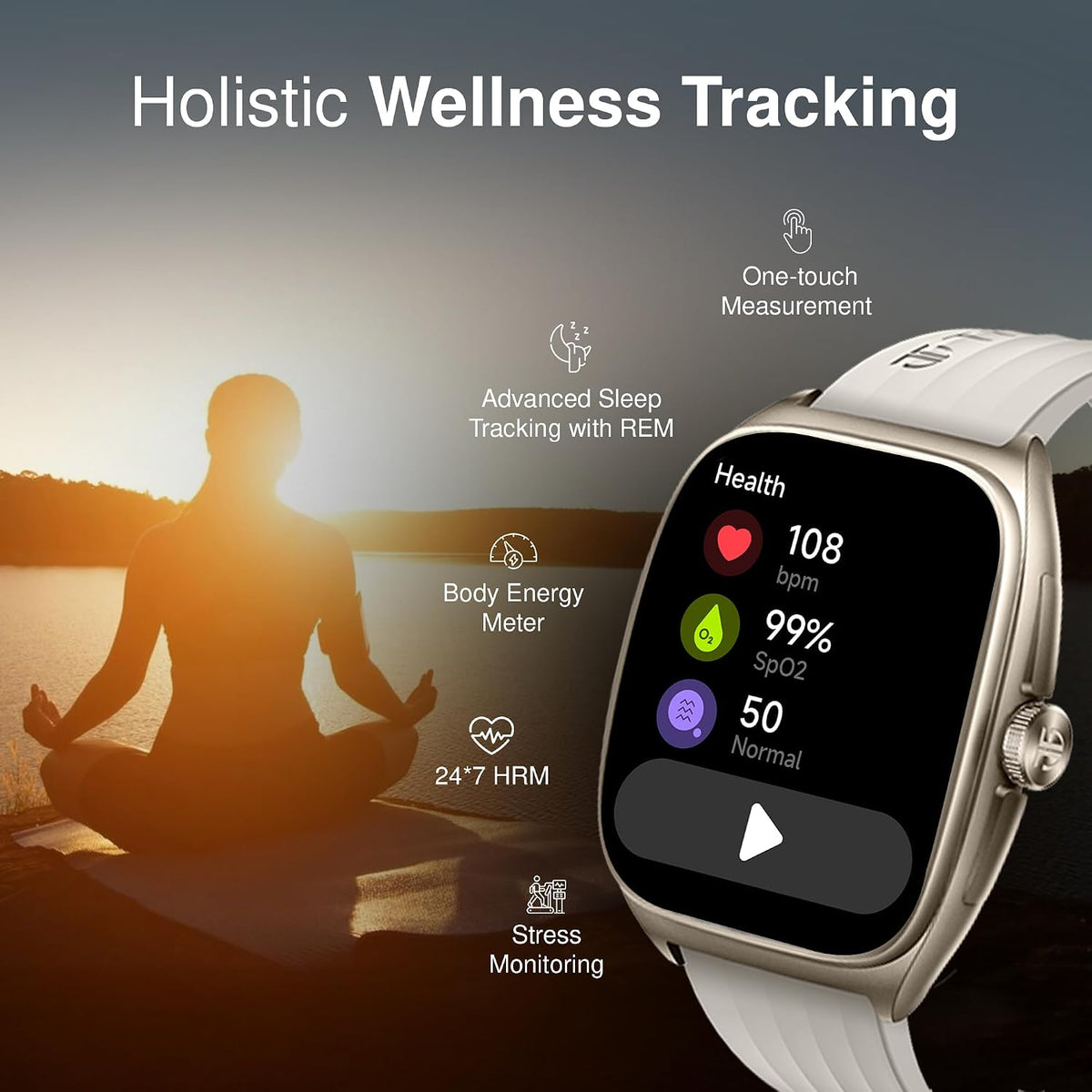 Budverse Evolution Smartwatch Comes with 1.85” AMOLED Display with 390 * 450 Pixel Resolution|SingleSync BT Calling|AI Voice Assistant|100+ Sports Modes and Watchfaces|Upto 7 Day Battery|IP68