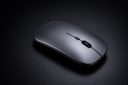 Budverse Ultra-Slim Wireless Mouse in premium silver finish