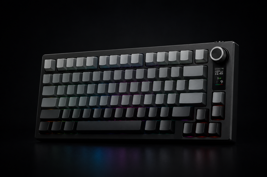 Budverse Wireless Mechanical Keyboard with RGB lighting and control knob