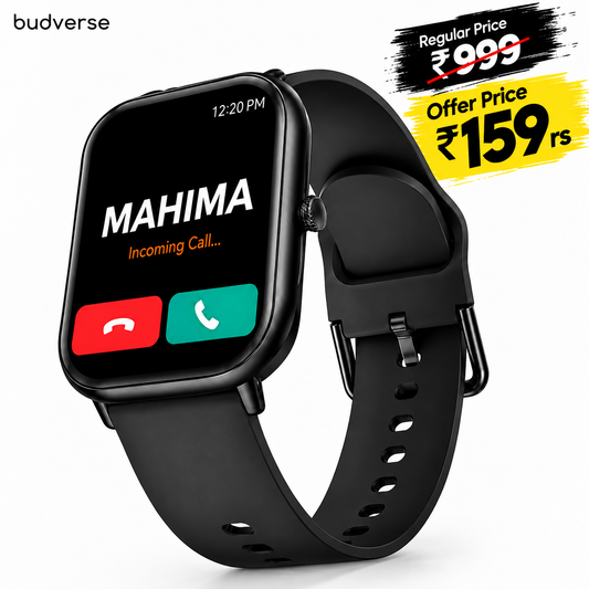 Budverse  H9 PRO MAX SMART WATCH. Smartwatch (DARK BLACK Strap, FREE)
