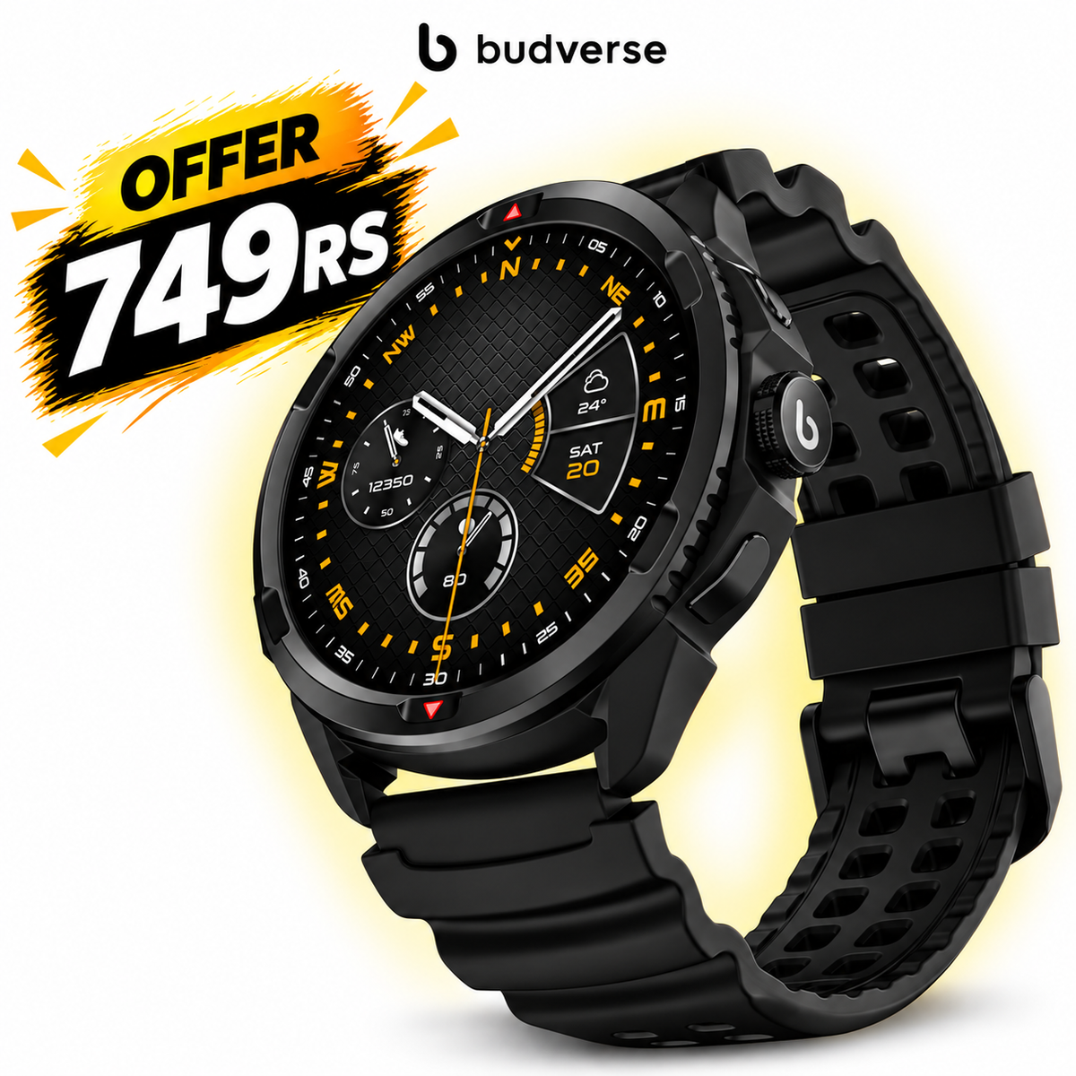 Budverse Smart Wrist Companion with Wi-Fi & Bluetooth, Android Apps, HD Camera, GPS & Health Monitoring