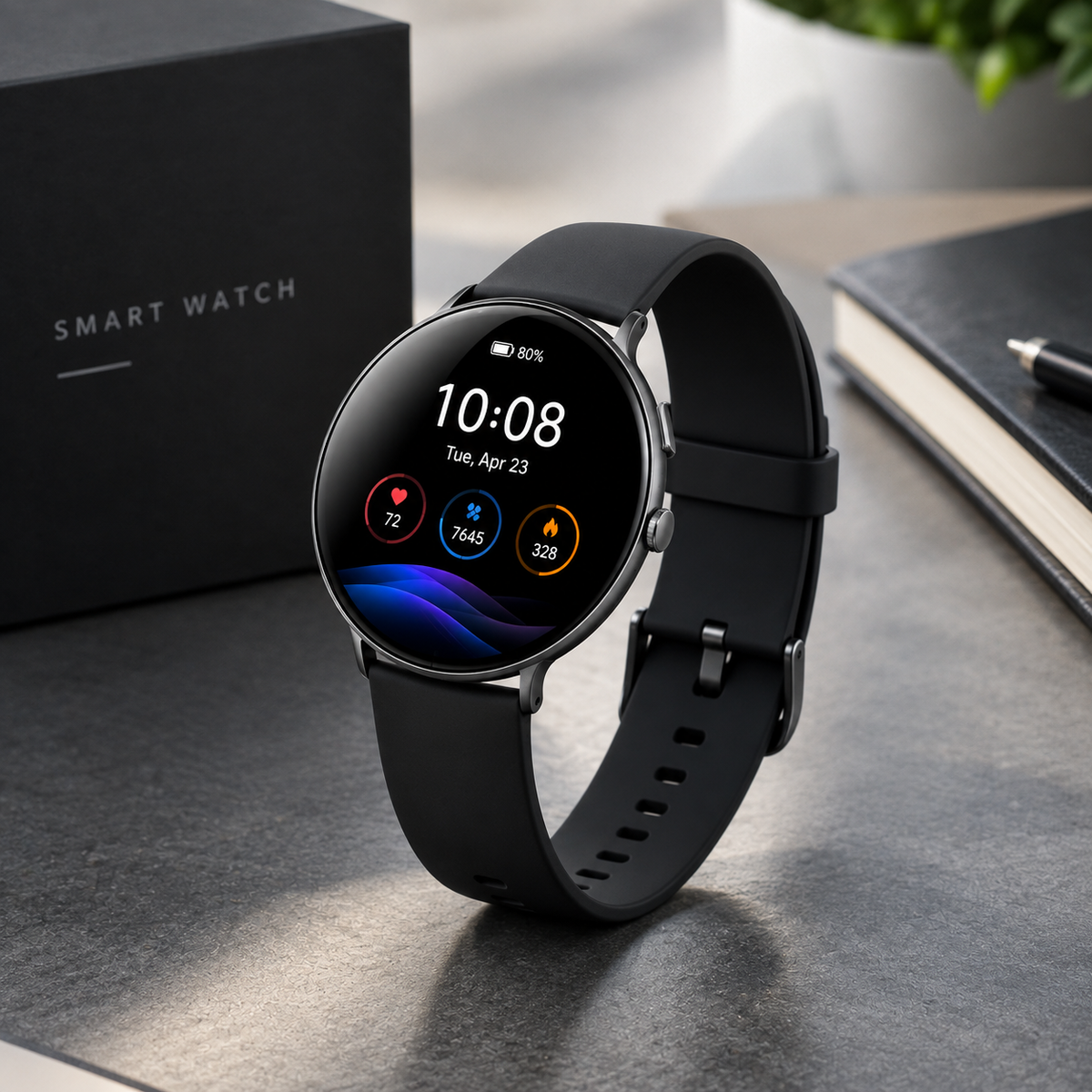 Budverse Slim Bluetooth Smartwatch with 4K Camera, GPS Navigation, Health Tracking & Ultra-Slim 8.6mm Design
