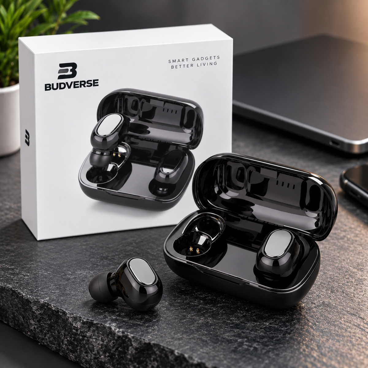 Budverse True Wireless Earbuds with clear sound, HD calling and IPX5 water resistance