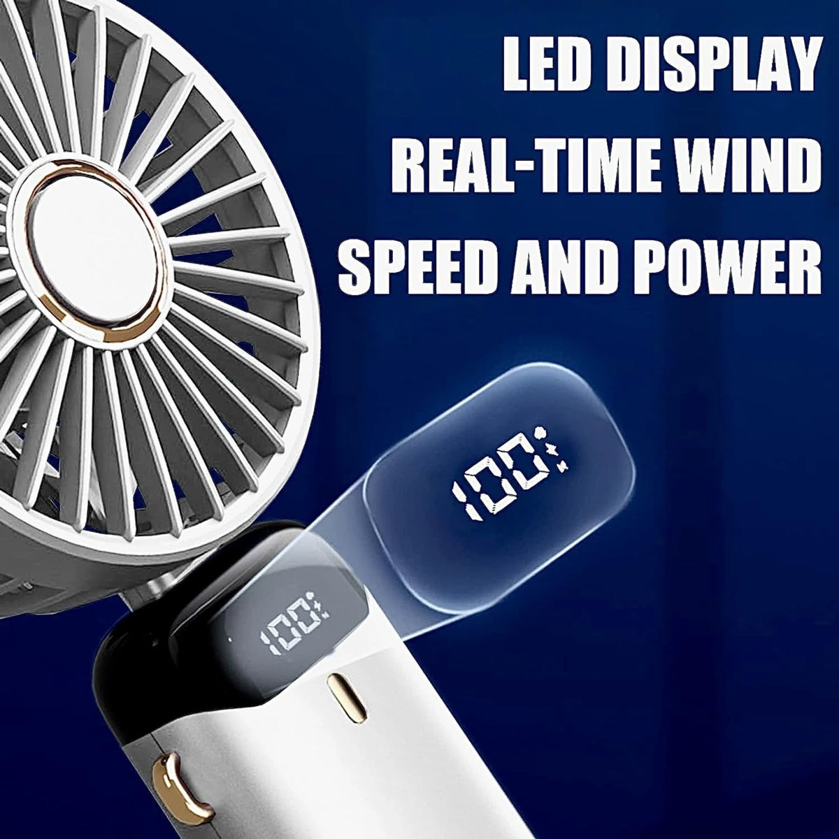 Budverse Hand Held/Neck/Desk 3 In 1 Personal Small Fans, Makeup Fans for Women Portable Handheld Fan USB Fan (Snow Peak white)