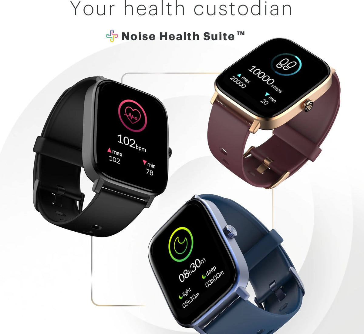 Budverse Colorfit Icon 2 1.8'' Display with Bluetooth Calling, AI Voice Assistant Smartwatch (Jet Black Strap, Regular)